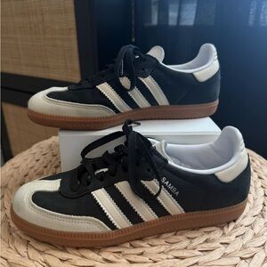 Adidas Samba Black and Cream Sambas